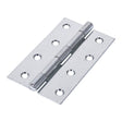 This is an image of Timco - Narrow Plain Butt Hinge (5050) - Zinc 100 x 58 (1 Pairs Plain Bag) 434255