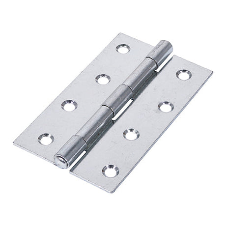This is an image of Timco - Narrow Plain Butt Hinge (5050) - Zinc 100 x 58 (1 Pairs Plain Bag) 434255