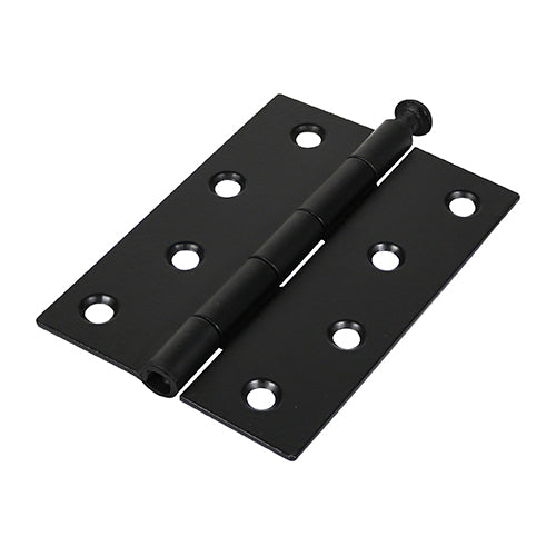 This is an image of Timco - Plain Butt Hinge - Loose Pin (1840) - Black 100 x 71 (1 Pairs Plain Bag) 434319