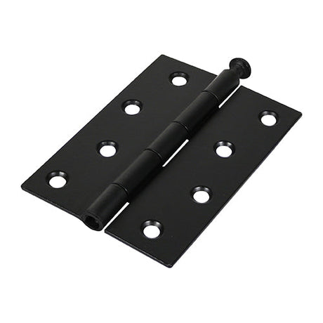 This is an image of Timco - Plain Butt Hinge - Loose Pin (1840) - Black 100 x 71 (1 Pairs Plain Bag) 434319