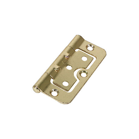 This is an image of Timco - Hurlinge - Fixed Pin (104) - Electro Brass 75 x 55 (1 Pairs Plain Bag) 434367