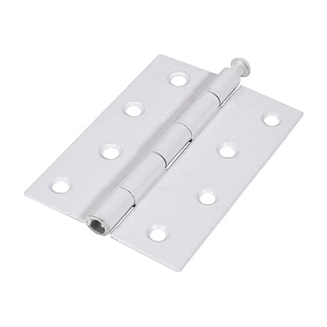 This is an image of Timco - Plain Butt Hinge - Loose Pin (1840) - White 100 x 71 (1 Pairs Plain Bag) 434498