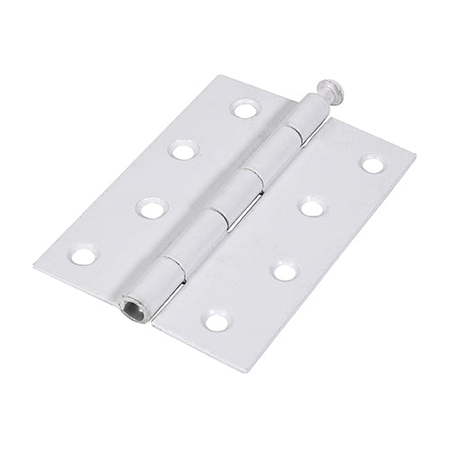 This is an image of Timco - Plain Butt Hinge - Loose Pin (1840) - White 100 x 71 (1 Pairs Plain Bag) 434498