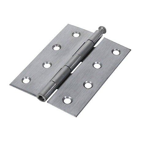 This is an image of Timco - Plain Butt Hinge - Loose Pin (1840) - Satin Chrome 100 x 71 (1 Pairs Plain Bag) 434520