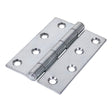 This is an image of Timco - Strong Steel Plain Butt Hinge (451) - Zinc 100 x 73 (1 Pairs Plain Bag) 434569