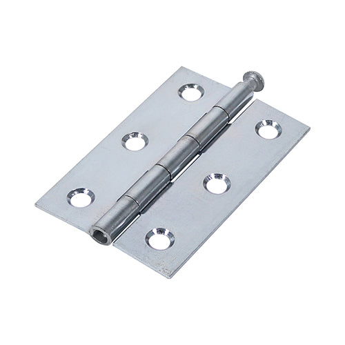 This is an image of Timco - Plain Butt Hinge - Loose Pin (1840) - Zinc 75 x 50 (1 Pairs TIMpac) 434642P