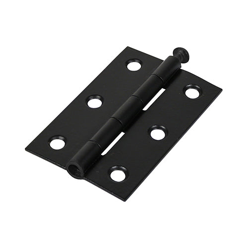 This is an image of Timco - Plain Butt Hinge - Loose Pin (1840) - Black 75 x 50 (1 Pairs Plain Bag) 434655