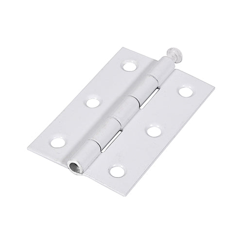 This is an image of Timco - Plain Butt Hinge - Loose Pin (1840) - White 75 x 50 (1 Pairs Plain Bag) 434720