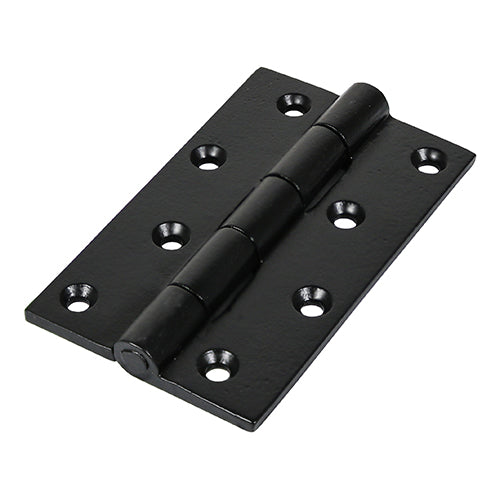 This is an image of Timco - Cast Iron Butt Hinge (200) - Black 102 x 60 (1 Pairs Plain Bag) 434731