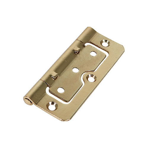 This is an image of Timco - Hurlinge - Fixed Pin (104) - Electro Brass 101 x 66 (1 Pairs Plain Bag) 434819