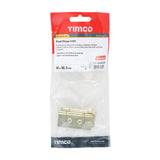 This is an image of Timco - Flush Hinge (105) - Electro Brass 50 x 38.5 (1 Pairs TIMpac) 434872P