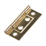 This is an image of Timco - Flush Hinge (105) - Electro Brass 50 x 38.5 (1 Pairs Plain Bag) 434872