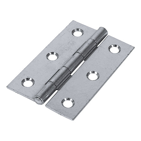 This is an image of Timco - Plain Butt Hinges - Fixed Pin (1838) - Zinc 75 x 50 (10 Pairs Box) 434886