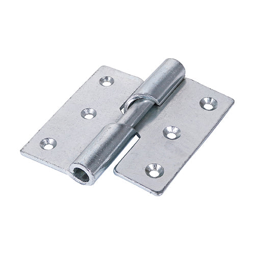 This is an image of Timco - Rising Butt Hinge (466) - Left Hand - Zinc 75 x 72 (1 Pairs Plain Bag) 434910