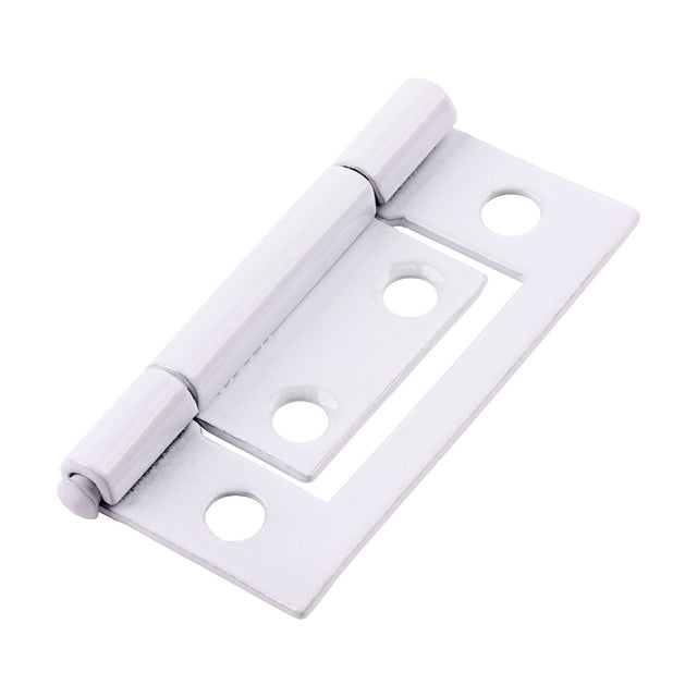 This is an image of Timco - Flush Hinge (105) - White 50 x 38.5 (1 Pairs Plain Bag) 434915