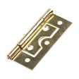 This is an image of Timco - Flush Hinge (105) - Electro Brass 63 x 37 (1 Pairs Plain Bag) 434946