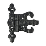 This is an image of Timco - Pair of Unequal Hinges - Antique Black 85mm (1 Pairs Bag) 442523