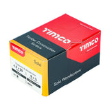 This is an image of Timco - Solo Chipboard & Woodscrews - PZ - Double Countersunk - Yellow 4.5 x 20mm - (200 PCS Box) 45020SOLOC