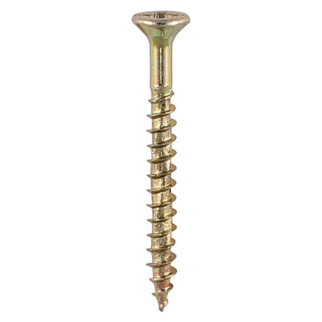 This is an image of Timco - Velocity Premium Multi-Use Screws - PZ - Double Countersunk - Yellow 4.5 x 30mm - (200 PCS Box) 45030VY