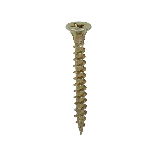This is an image of Timco - C2 Strong-Fix Screws - PZ - Double Countersunk - Twin-Cut - Yellow 4.5 x 40mm - (200 PCS Box) 45040C2