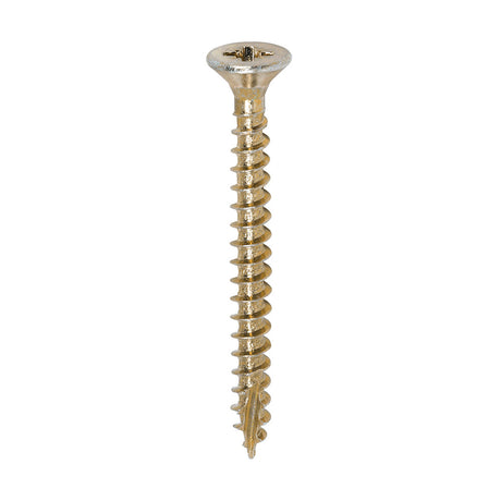 This is an image of Timco - Classic Multi-Purpose Screws - PZ - Double Countersunk - Yellow 4.5 x 45mm - (200 PCS Box) 45045CLAF