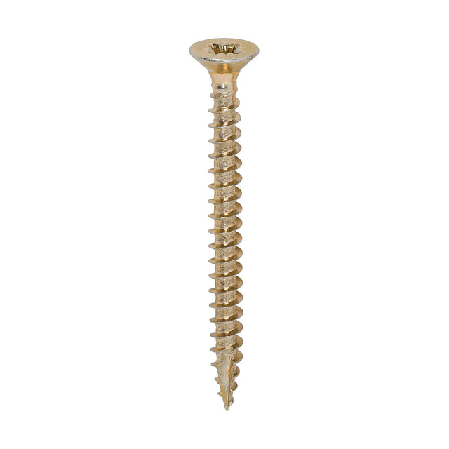 This is an image of Timco - Classic Multi-Purpose Screws - PZ - Double Countersunk - Yellow 4.5 x 50mm - (200 PCS Box) 45050CLAF