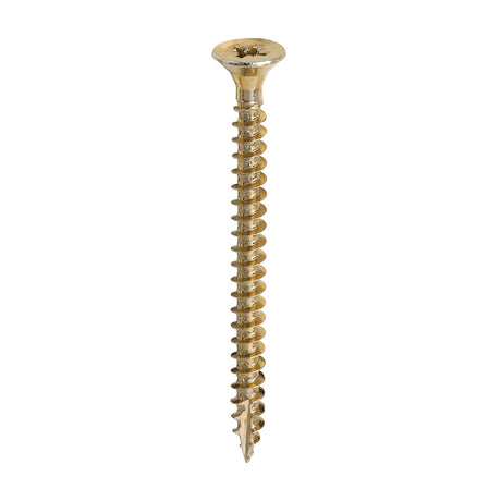 This is an image of Timco - Classic Multi-Purpose Screws - PZ - Double Countersunk - Yellow 4.5 x 55mm - (200 PCS Box) 45055CLAF