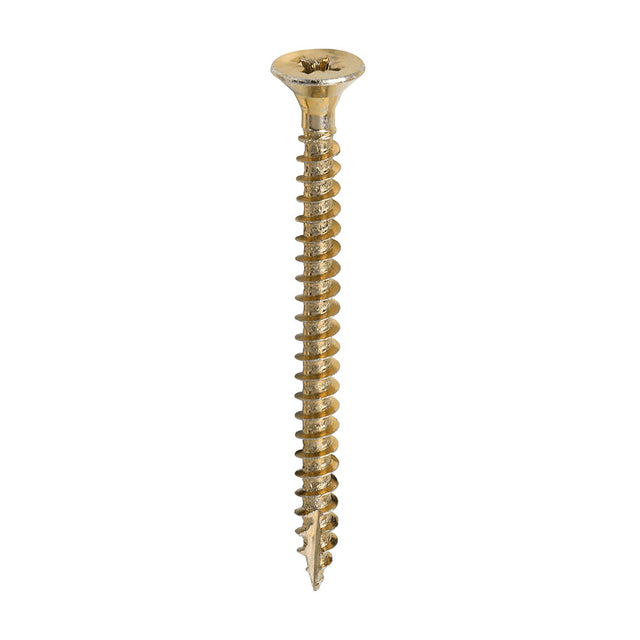 This is an image of Timco - Classic Multi-Purpose Screws - PZ - Double Countersunk - Yellow 4.5 x 55mm - (200 PCS Box) 45055CLAF
