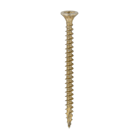 This is an image of Timco - C2 Strong-Fix Screws - PZ - Double Countersunk - Twin-Cut - Yellow 4.5 x 60mm - (200 PCS Box) 45060C2