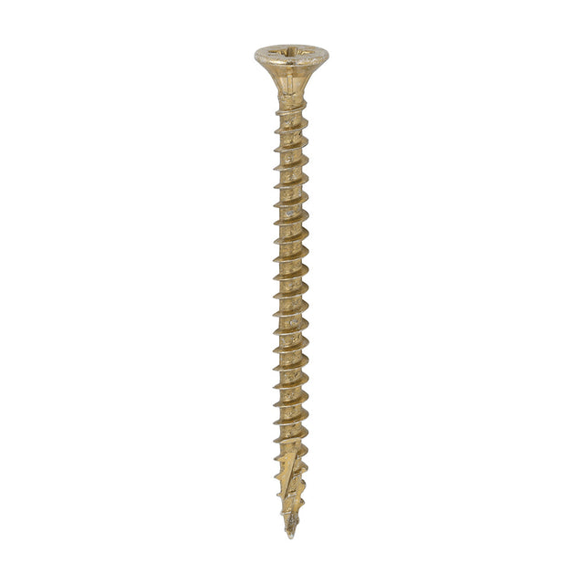 This is an image of Timco - C2 Strong-Fix Screws - PZ - Double Countersunk - Twin-Cut - Yellow 4.5 x 60mm - (200 PCS Box) 45060C2