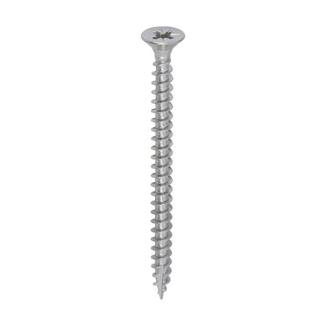 This is an image of Timco - Classic Multi-Purpose Screws - PZ - Double Countersunk - A2 Stainless Steel 4.5 x 60mm - (200 PCS Box) 45060CLASS