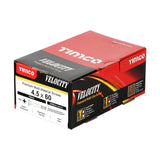 This is an image of Timco - Velocity Premium Multi-Use Screws - PZ - Double Countersunk - Yellow 4.5 x 60mm - (200 PCS Box) 45060VY