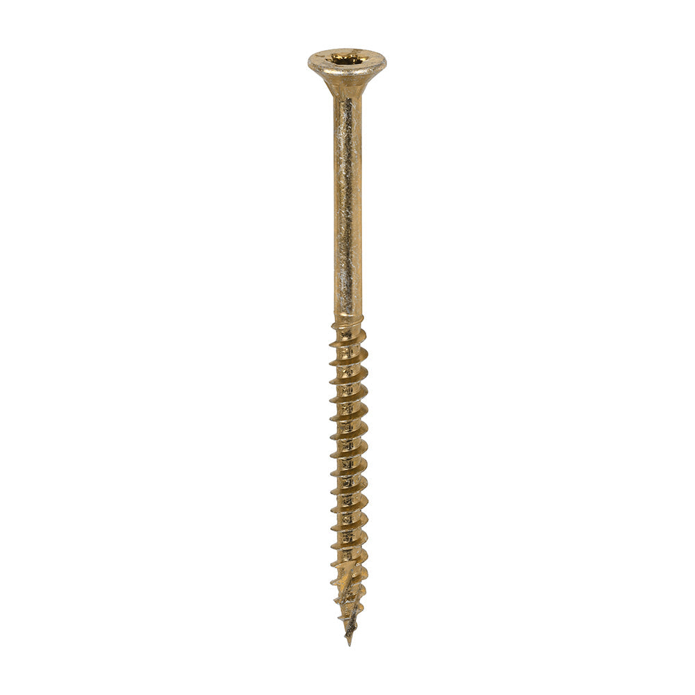 This is an image of Timco - C2 Clamp-Fix Screws - TX - Double Countersunk with Ribs - Twin-Cut - Yellow 4.5 x 70mm - (200 PCS Box) 45070C2C