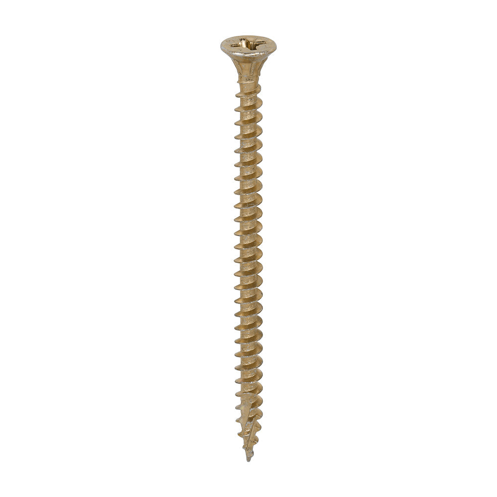 This is an image of Timco - C2 Strong-Fix Screws - PZ - Double Countersunk - Twin-Cut - Yellow 4.5 x 70mm - (200 PCS Box) 45070C2