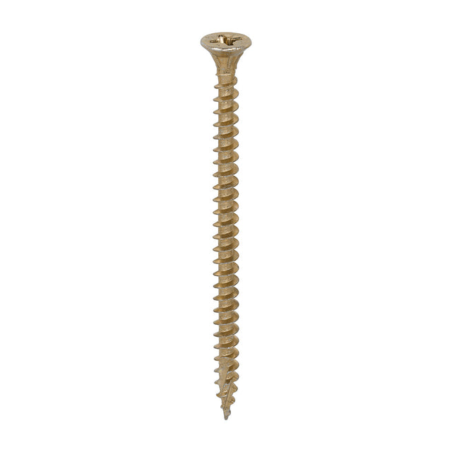 This is an image of Timco - C2 Strong-Fix Screws - PZ - Double Countersunk - Twin-Cut - Yellow 4.5 x 70mm - (200 PCS Box) 45070C2