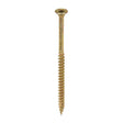 This is an image of Timco - C2 Clamp-Fix Screws - TX - Double Countersunk with Ribs - Twin-Cut - Yellow 4.5 x 80mm - (200 PCS Box) 45080C2C