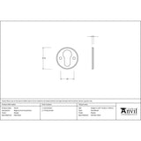 From The Anvil - Pewter Regency Euro Escutcheon | Sku. 45122 | Trade Door Handles.