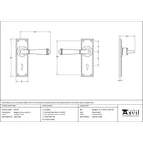 From The Anvil - Pewter Regency Lever Lock set | Sku. 45125 | Trade Door Handles.