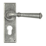 From The Anvil - Pewter Regency Lever Euro Lock Set | Sku. 45128 | Trade Door Handles.