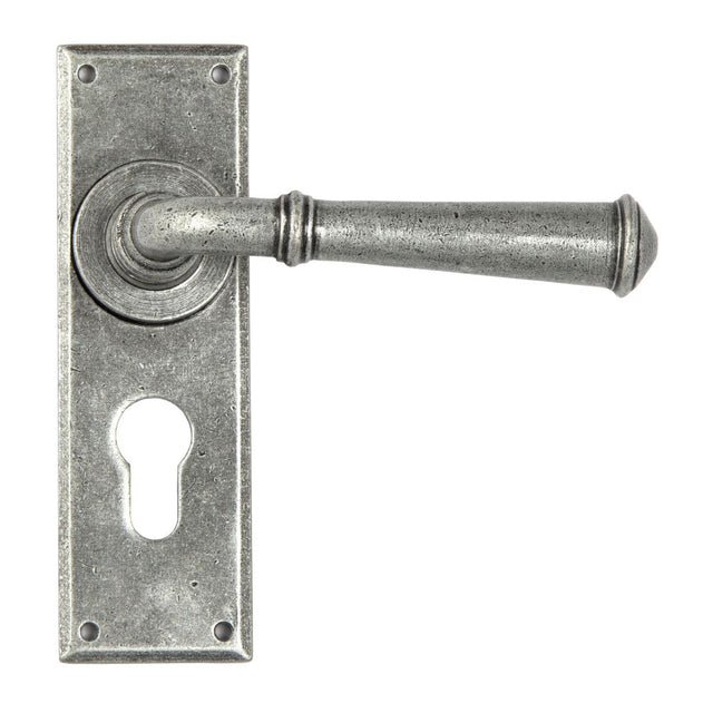 From The Anvil - Pewter Regency Lever Euro Lock Set | Sku. 45128 | Trade Door Handles.