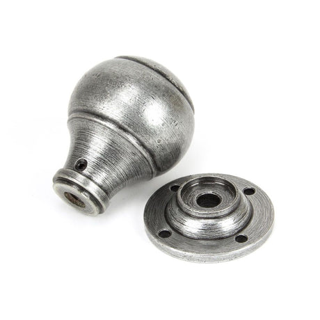 From The Anvil - Pewter Regency Mortice/Rim Knob Set | Sku. 45156 | Trade Door Handles.