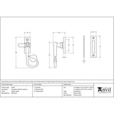 From The Anvil - Pewter Shropshire Window Fastener | Sku. 45250 | Trade Door Handles.