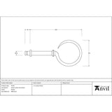 From The Anvil - Pewter Hook Curtain Finial (Pair) | Sku. 45291 | Trade Door Handles.