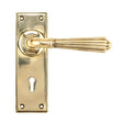From The Anvil - Aged Brass Hinton Lever Lock Set | Sku. 45310 | Trade Door Handles.