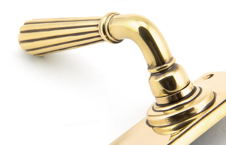 From The Anvil - Aged Brass Hinton Lever Latch Set | Sku. 45311 | Trade Door Handles.