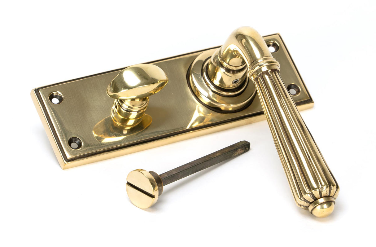From The Anvil - Aged Brass Hinton Lever Bathroom Set | Sku. 45312 | Trade Door Handles.