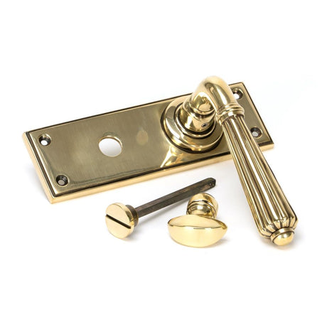From The Anvil - Aged Brass Hinton Lever Bathroom Set | Sku. 45312 | Trade Door Handles.