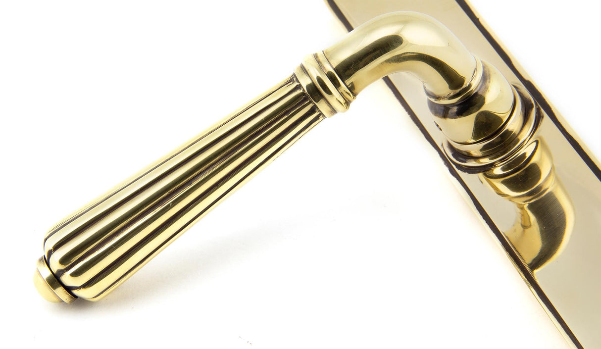 From The Anvil - Aged Brass Hinton Slimline Lever Espag. Lock Set | Sku. 45314 | Trade Door Handles.