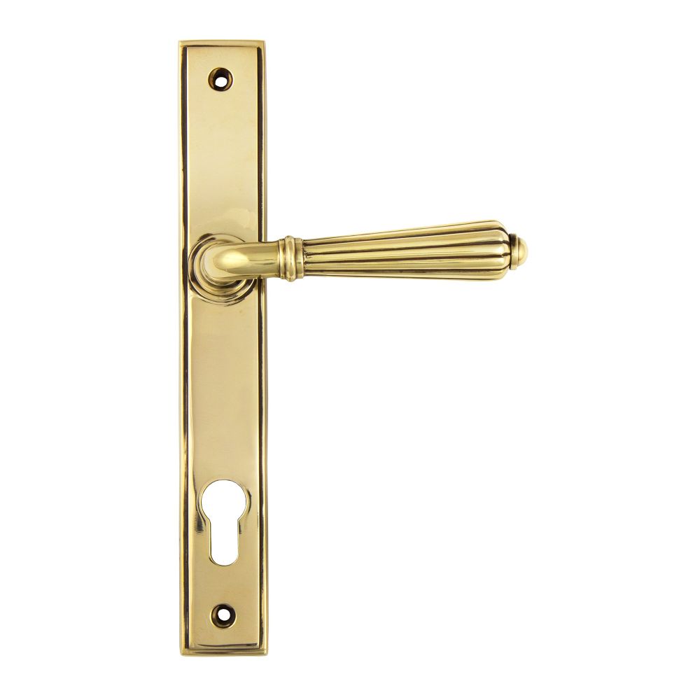 From The Anvil - Aged Brass Hinton Slimline Lever Espag. Lock Set | Sku. 45314 | Trade Door Handles.