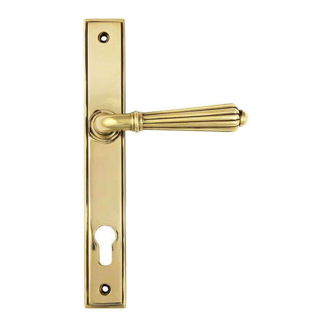 From The Anvil - Aged Brass Hinton Slimline Lever Espag. Lock Set | Sku. 45314 | Trade Door Handles.
